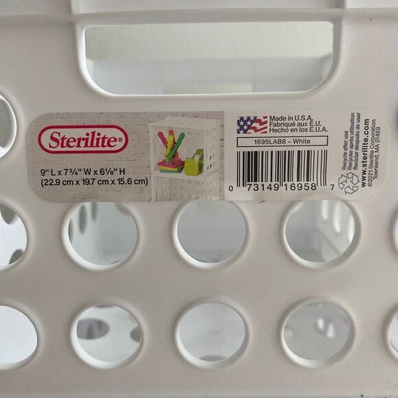 Sterilite Mini Crate Stackable Plastic Storage Bins Lot of 3 - Picture 2 of 3